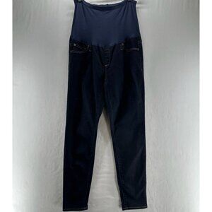 GAP Maternity True Skinny Full Panel Sz 12 Jeans Womens Stretch Denim Dark Blue